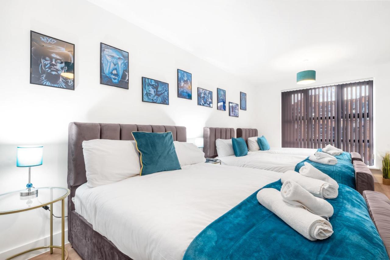 Ebra Stays - Choice Of 2 Or 3 Individual Beds - Luxury New Build Apartment ✪ City Centre, Digbeth ✓ Smart Tv'S & Large Corner Sofa - Birmingham Exterior photo